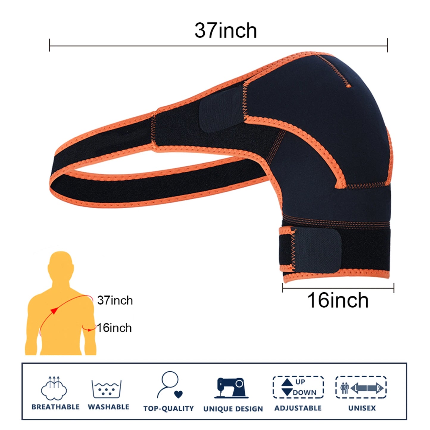 Adjustable Shoulder Support Brace Strap Joint Sport Gym Compression Bandage Wrap Shoulder Brace Rotator Cuff Shoulder Support