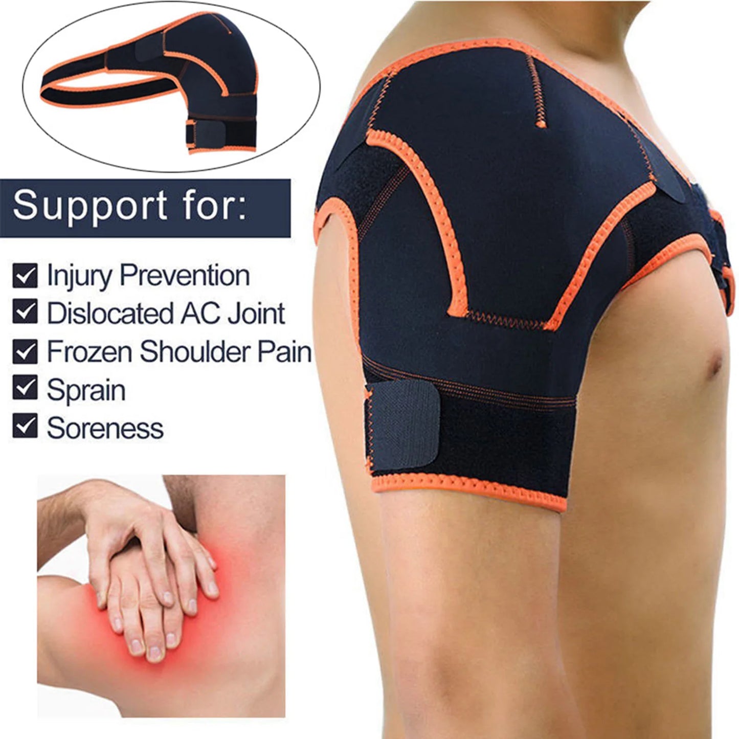 Adjustable Shoulder Support Brace Strap Joint Sport Gym Compression Bandage Wrap Shoulder Brace Rotator Cuff Shoulder Support